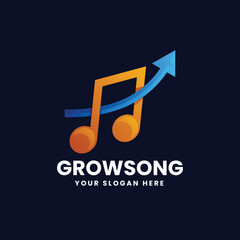 Music Arrow Gradient Logo