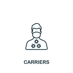 Carriers icon. Line simple Quarantine icon for templates, web design and infographics