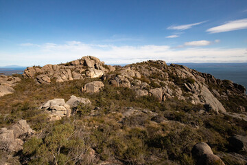 beautiful landscape from mont amos at freycinet national park in tasmania / australia 