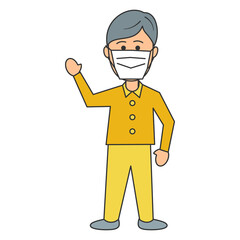 Man wearing face mask