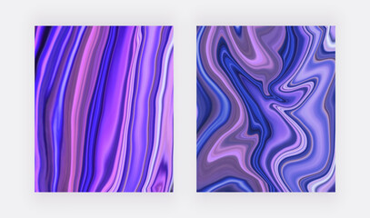 Purple marble liquid wall art prints 

