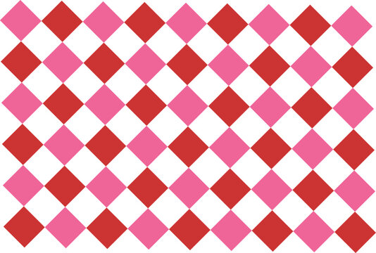 Beautiful patterned background for decorative plaid, argyle cloth, pink red gingham.
