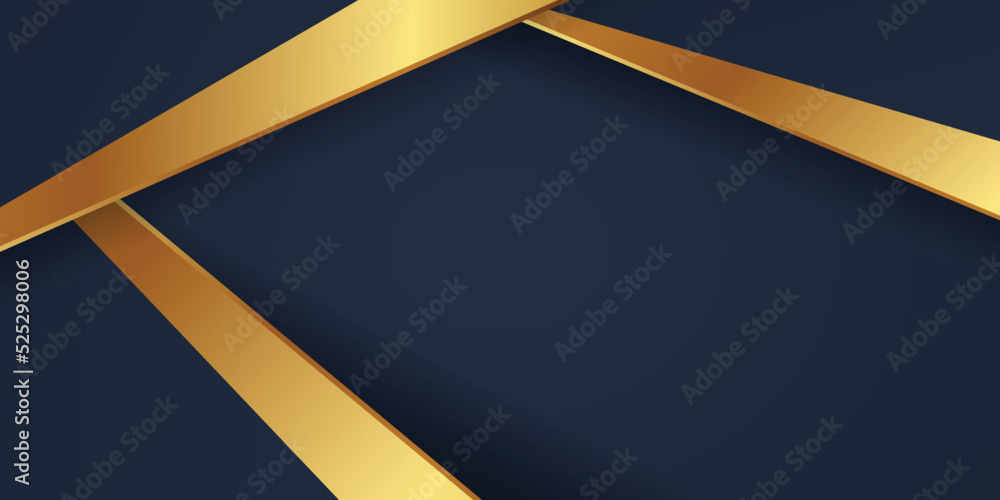 Wall mural abstract presentation background with gold layered concept.