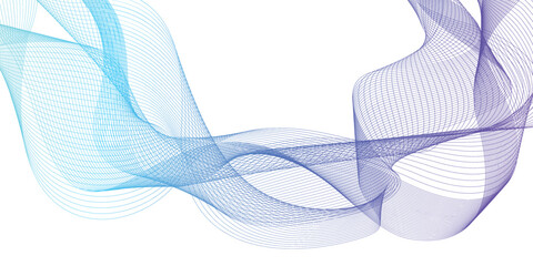 Vector wave lines flowing dynamic isolated on white background. Abstract background.