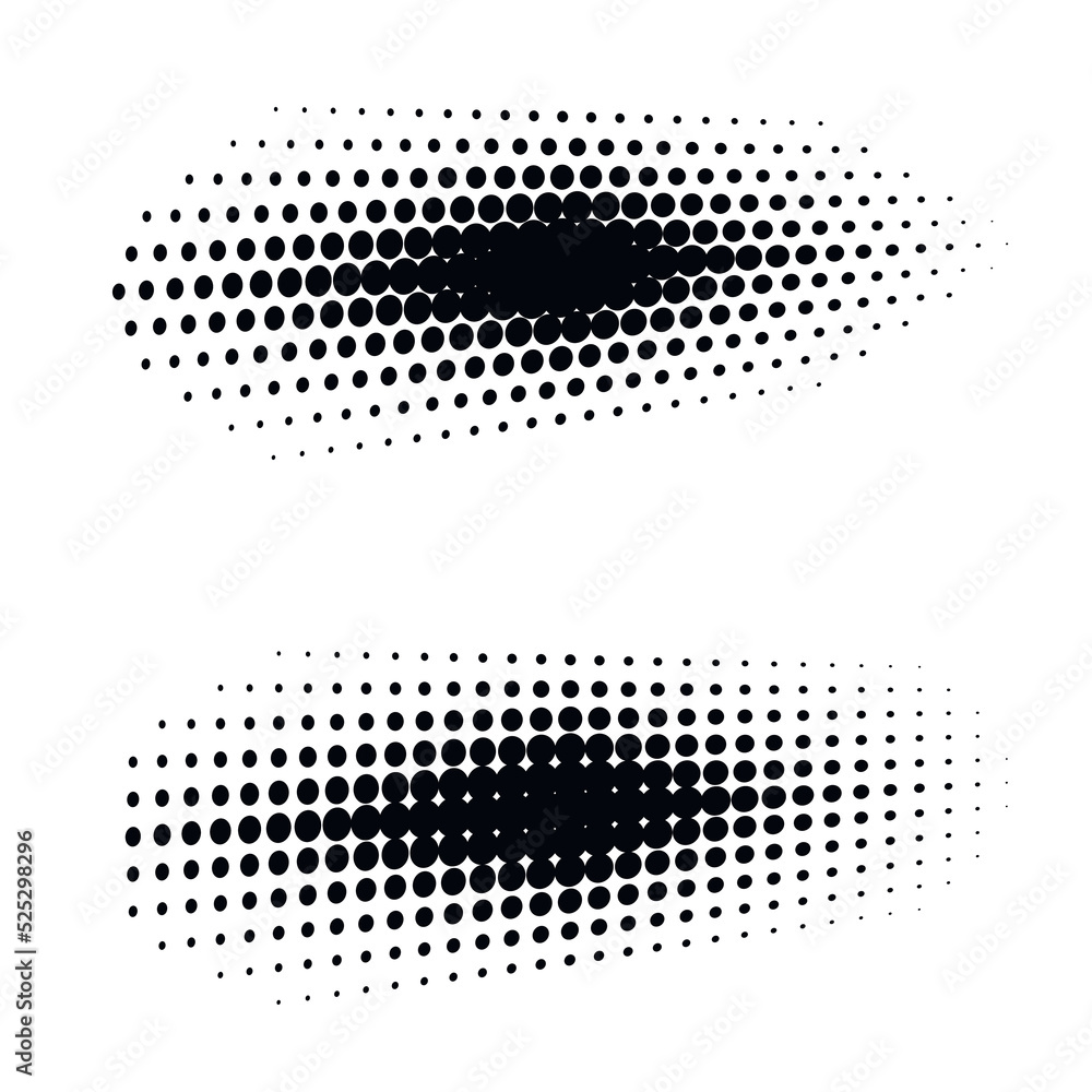 Canvas Prints Halftone dots. Abstract dots shapes.