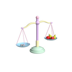 Weight Scale isometric icon 3d render illustration
