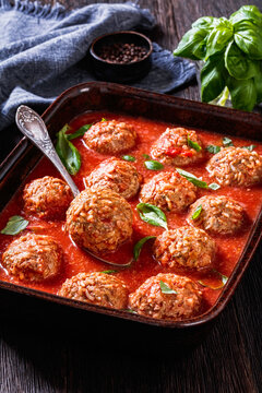 Porcupine Balls, Ground Beef And Rice Meatballs
