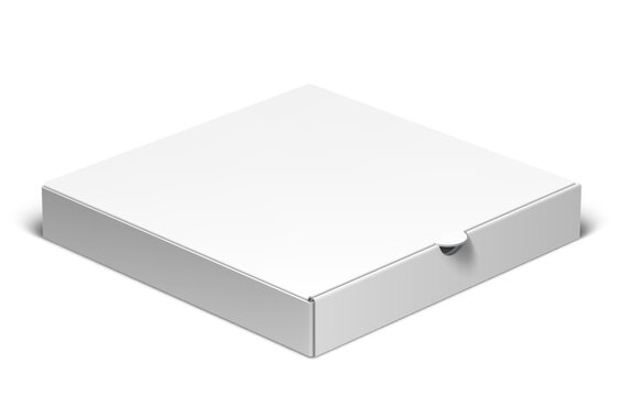White Cardboard Pizza Box Mockup