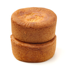 Mid-Autumn Festival moon cake on white background 