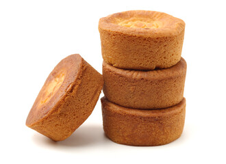 Mid-Autumn Festival moon cake on white background 