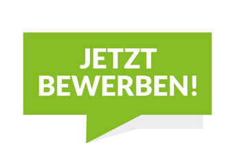 Button Stellenanzeige Jetzt bewerben - grün