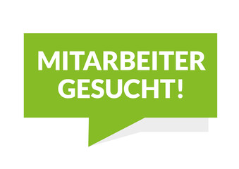 Button Stellenanzeige Mitarbeiter gesucht - grün