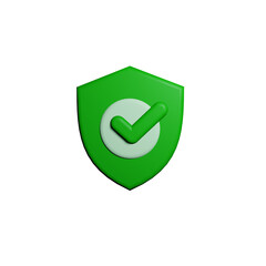 3D Green Color Warranty Icon