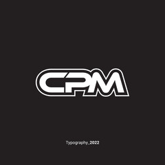 Letter CPM sign, symbol, simple, modern, futuristic, technology logo design vector