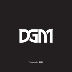 Letter DGM sign, symbol, simple, modern, futuristic, technology logo design vector