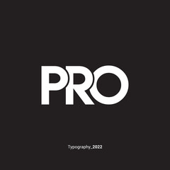 Letter PRO sign, symbol, simple, modern, futuristic, technology logo design vector