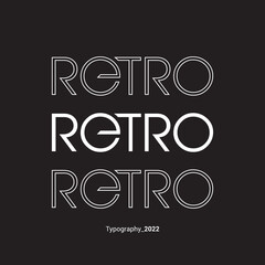 Letter RETRO sign, symbol, simple, modern, futuristic, technology logo design vector