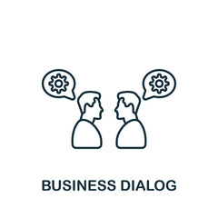 Business Dialog icon. Line simple icon for templates, web design and infographics