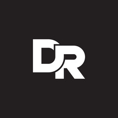 Letter DR sign, symbol, simple, modern, futuristic, technology logo design vector