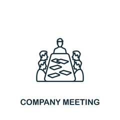 Company Meeting icon. Line simple icon for templates, web design and infographics