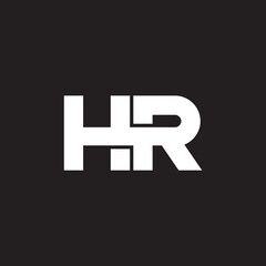 Obraz premium Letter HR sign, symbol, simple, modern, futuristic, technology logo design vector