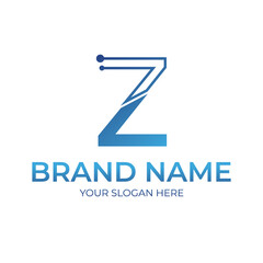 Z tech logo design