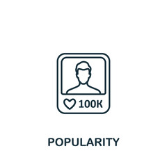 Fototapeta premium Popularity icon. Line simple icon for templates, web design and infographics