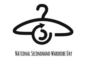 National Secondhand Wardrobe Day. August 25. Holiday concept. Template for background, banner, card, poster with text inscription