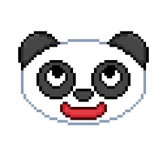 Pixel illustration of a dork panda