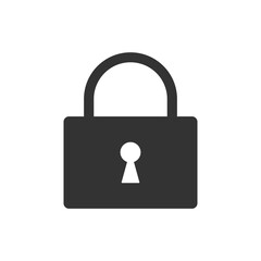 Lock icon. Vector illustration isolated on white background.