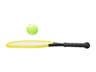 Tennis racket icon isolated 3d render illustration