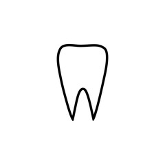 Hand draw tooth icon