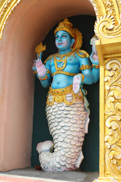 Matsya, Vishnu Avatar In Hindu Dvaraka Tirumala Temple. India.