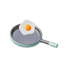 Frying pan isolated 3d Render Illustration