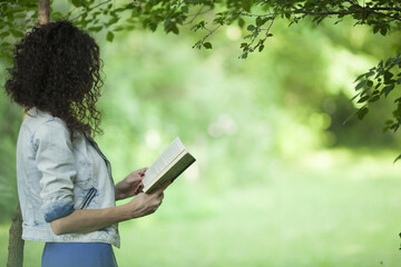 Woman Reading a Book in Nature, Sakarya, Turkey