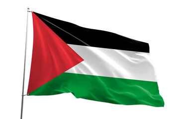 Fototapeta na wymiar Palestine flag. Isolated 3d Palestine flag 
