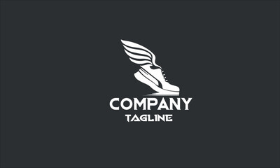 minimal men shoe logo template
