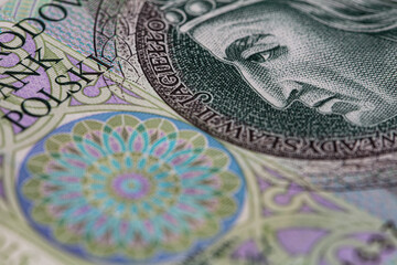 Fototapeta na wymiar Obverse of 100 polish zloty banknote
