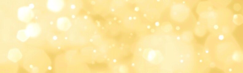Festive abstract Christmas bokeh background - bokeh lights beige gold - New Year, Anniversary, Wedding, banner, panorama	 - 525312440