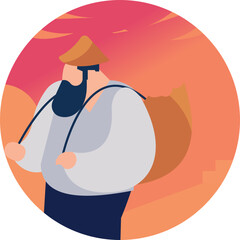 Farmer Isolated Vector icon which can easily modify or edit

