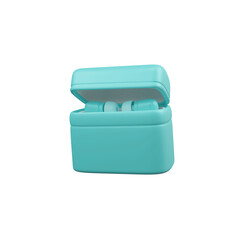 Wireless TWS Earbuds Icon Isolated 3d render illustration