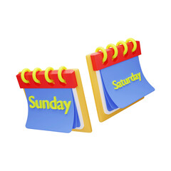 calendar icon isolated 3d render Illustration