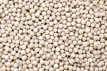 White pepper or peppercorns texture , dry spice background.