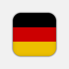 Germany flag, official colors. Vector illustration.