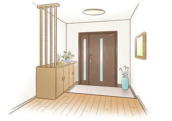 一軒家の玄関（内観）