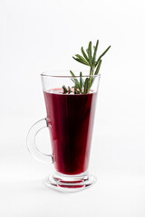 mulled wine on the white background