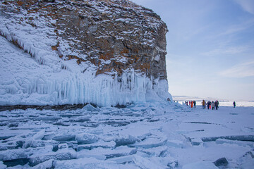 icicles, antarctic, glacier, frozen, cave