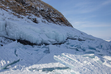 icicles, antarctic, glacier, frozen, cave