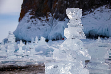 Ice, sculpture, iceland, frozen, winter