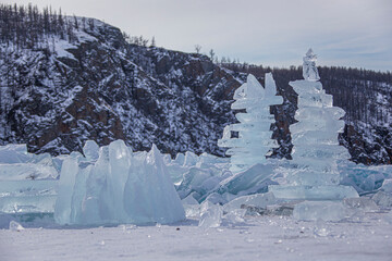 Ice, sculpture, iceland, frozen, winter